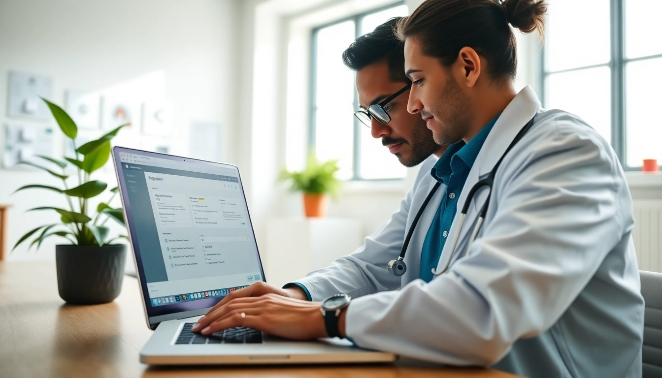 Engaging scene of a healthcare provider using ePrescribing platforms for patient care.